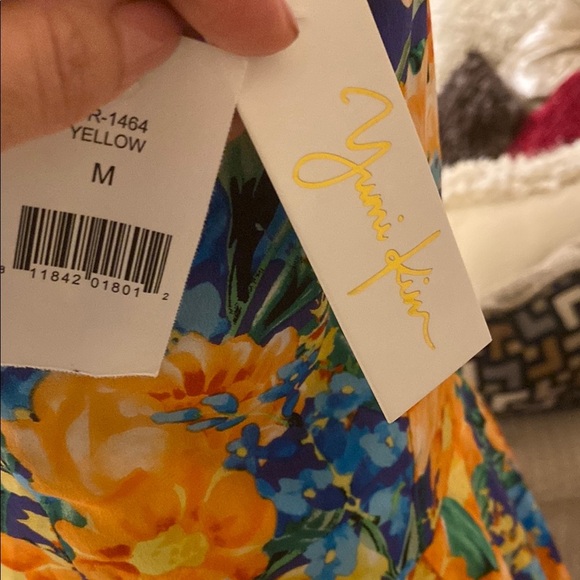 Yumi Kim  Floral Sleeveless Dress - Blue and Orange size medium - Picture 6 of 9